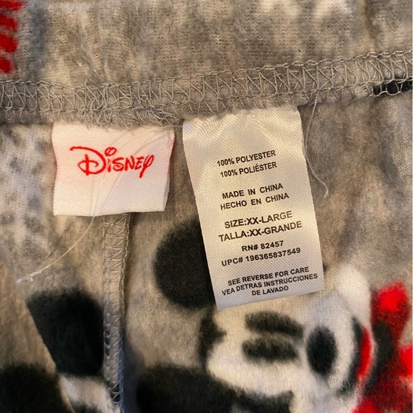 Disney Mickey Mouse Fleece Christmas Holiday Pajama Pants NWOT Size XXL - Picture 4 of 5